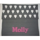 personalized heart baby blanket