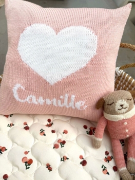 personalized heart baby pillow