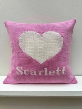 personalized heart baby pillow
