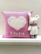 personalized heart baby pillow