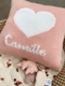 personalized heart baby pillow