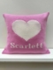 personalized heart baby pillow