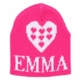 personalized heart on heart hat