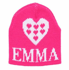 personalized heart on heart hat
