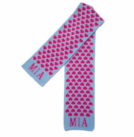 personalized heavenly hearts scarf