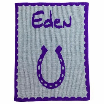Personalized Horseshoe & Name Blanket