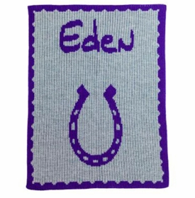 Personalized Horseshoe & Name Blanket