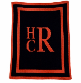 Personalized Initial Stacked Monogram Blanket