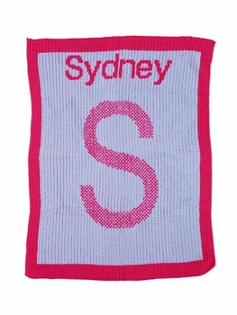 Personalized Initial Tweed Blanket