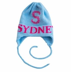 personalized initial tweed hat with earflaps