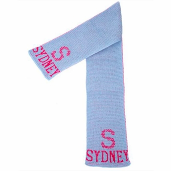 personalized initial tweed scarf