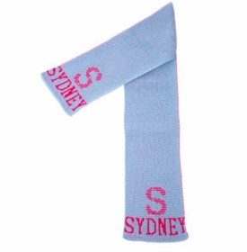 personalized initial tweed scarf
