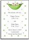 personalized invitations  2 peas in a pod
