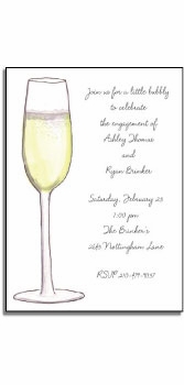 personalized invitations  a little bubbly