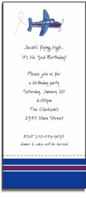 Personalized Invitations - Airplane Invitation