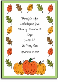 Personalized Invitations - Autumn Harvest