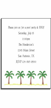 Personalized Invitations - Beach Party