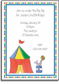 Personalized Invitations - Big Top