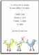 personalized invitations - birds on parade