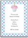 personalized invitations  birthday cupcake