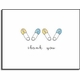 Personalized Invitations - Blue Diaper Pins Thank You