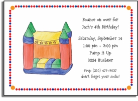 Personalized Invitations - Bouncy Blue