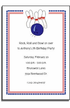 Personalized Invitations - Bowlathon