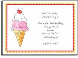 Personalized Invitations - Double Scoop