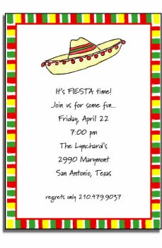 personalized invitations  fiesta