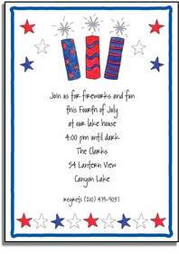 Personalized Invitations - Firecrackers