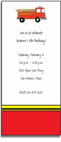 Personalized Invitations - Firetruck