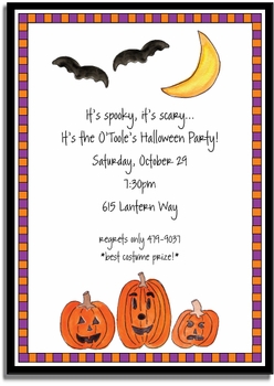 personalized invitations  haunted halloween