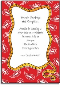 Personalized Invitations - Howdy