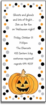 Personalized Invitations - Jack-O-Lantern