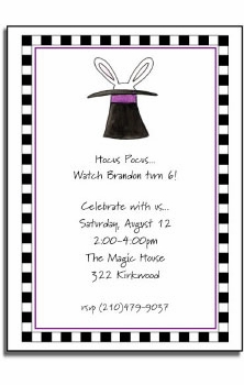 personalized invitations  magic trick