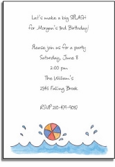 Personalized Invitations - Make a Splash