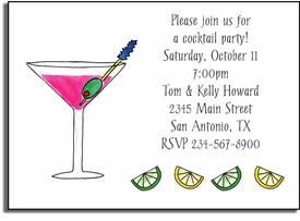 Personalized Invitations - Pink Martini