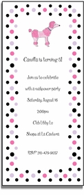 Personalized Invitations - Pink Poodle