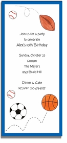 Personalized Invitations - Sports Fan