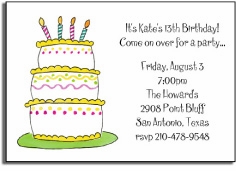 Personalized Invitations - Take the Cake