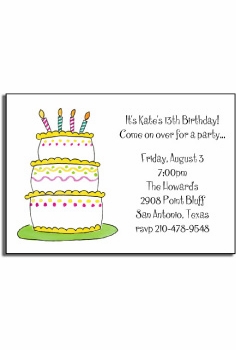Personalized Invitations - Take the Cake