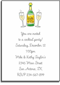 Personalized Invitations - Toast of Champagne