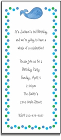 Personalized Invitations - Whale of a Time
