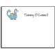 personalized kids notes - blue dinosaur