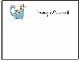 Personalized Kids Notes - Blue Dinosaur