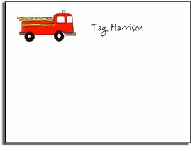 Personalized Kids Notes - Firetruck