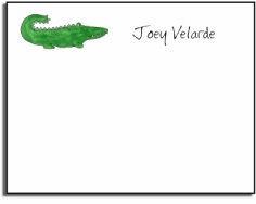 Personalized Kids Notes - Green Gator