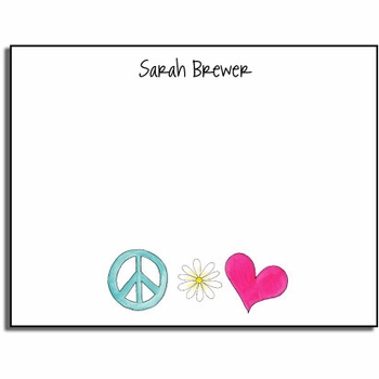 personalized kids notes  peace & love