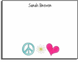 Personalized Kids Notes - Peace & Love