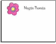 Personalized Kids Notes - Pink Daisy
